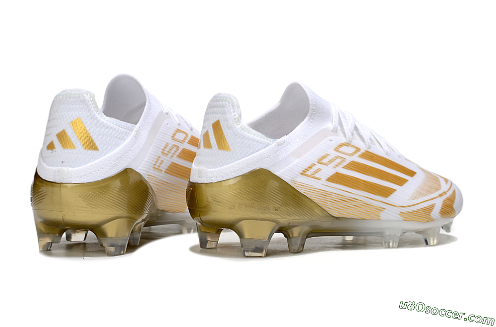 Adidas F50 Elite FG Firm Ground Soccer Cleats - White/Gold 6