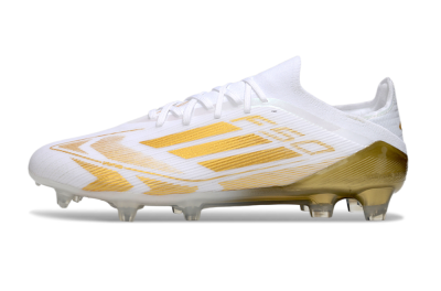 Adidas F50 Elite FG Firm Ground Soccer Cleats - White/Gold