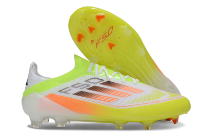 Adidas F50 Elite FG Firm Ground Soccer Cleats - White/Yellow/Orange