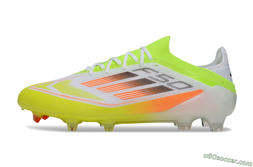 Adidas F50 Elite FG Firm Ground Soccer Cleats - White/Yellow/Orange 2