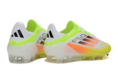 Adidas F50 Elite FG Firm Ground Soccer Cleats - White/Yellow/Orange