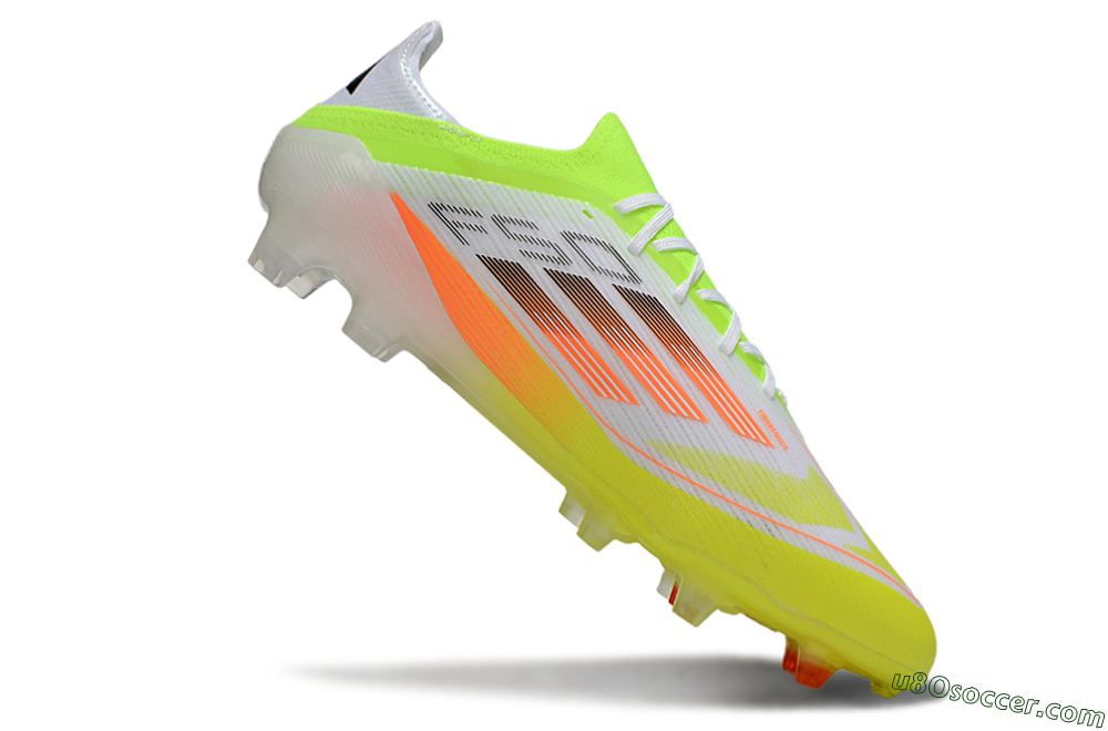 Adidas F50 Elite FG Firm Ground Soccer Cleats - White/Yellow/Orange 4