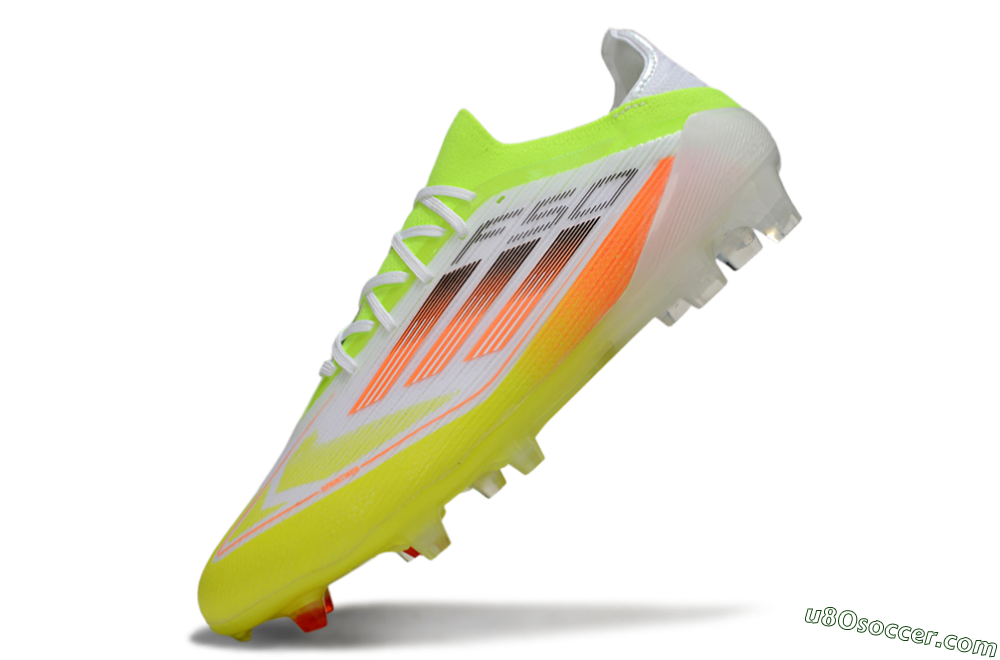Adidas F50 Elite FG Firm Ground Soccer Cleats - White/Yellow/Orange 5