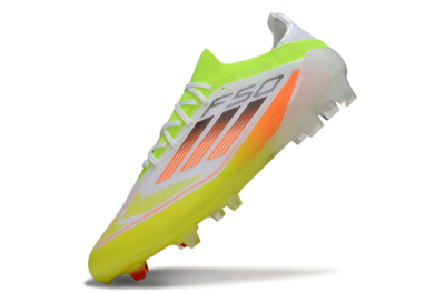 Adidas F50 Elite FG Firm Ground Soccer Cleats - White/Yellow/Orange