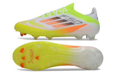 Adidas F50 Elite FG Firm Ground Soccer Cleats - White/Yellow/Orange