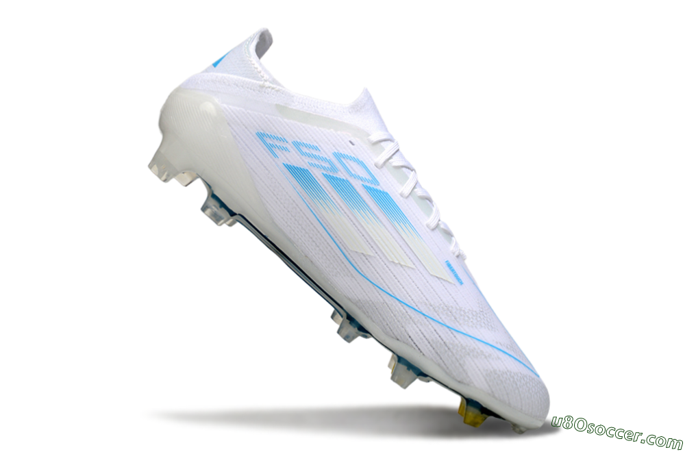 Adidas F50 Elite FG Firm Ground Soccer Cleats - White/Blue 4