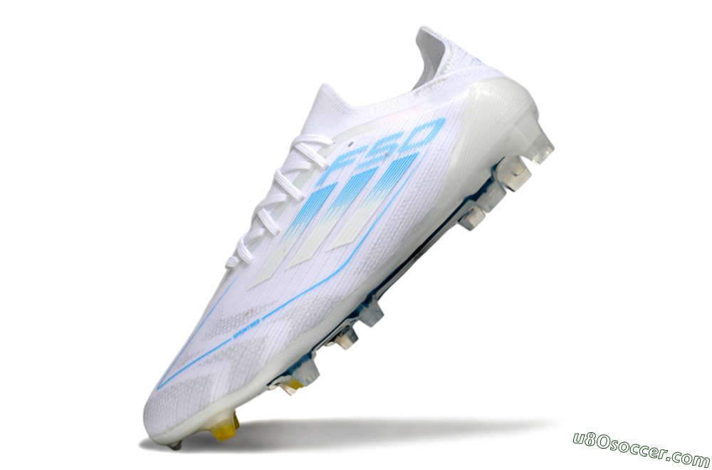 Adidas F50 Elite FG Firm Ground Soccer Cleats - White/Blue 5