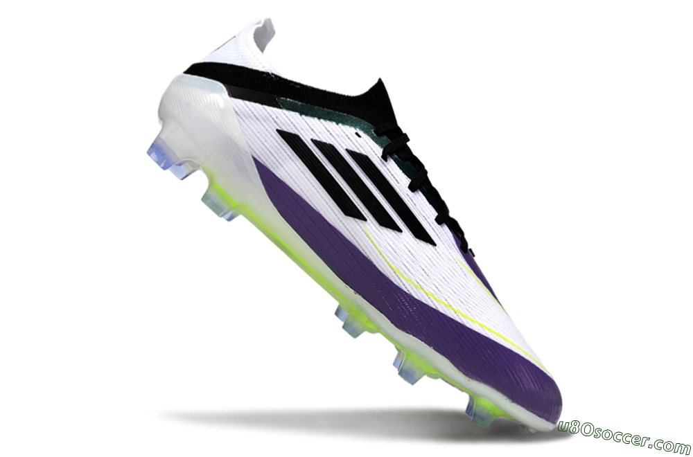 Messi x Adidas F50 Elite FG Firm Ground Soccer Cleats - White/Purple/Black 4