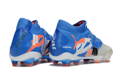 Puma Future 8 Ultimate FG Firm Ground Soccer Cleats - Blue/Silver/Red