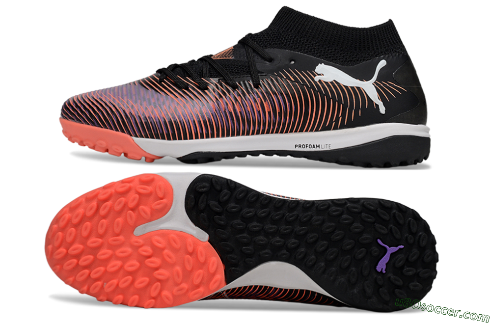 Puma Future 8 Ultimate TF Artificial Turf Soccer Shoes - Black/Pink/Blue 0