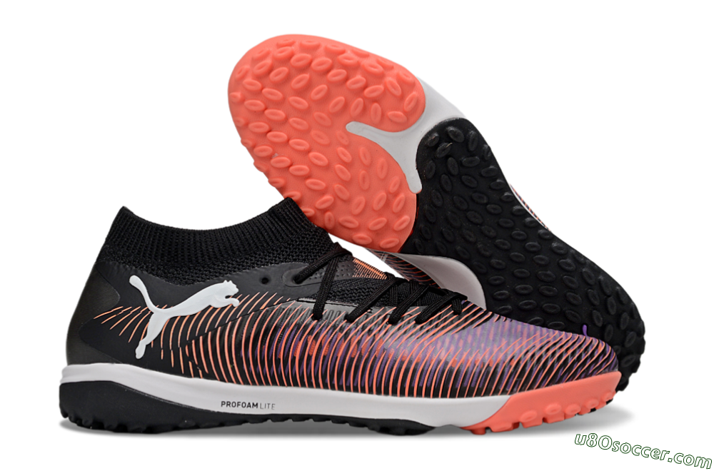 Puma Future 8 Ultimate TF Artificial Turf Soccer Shoes - Black/Pink/Blue 1