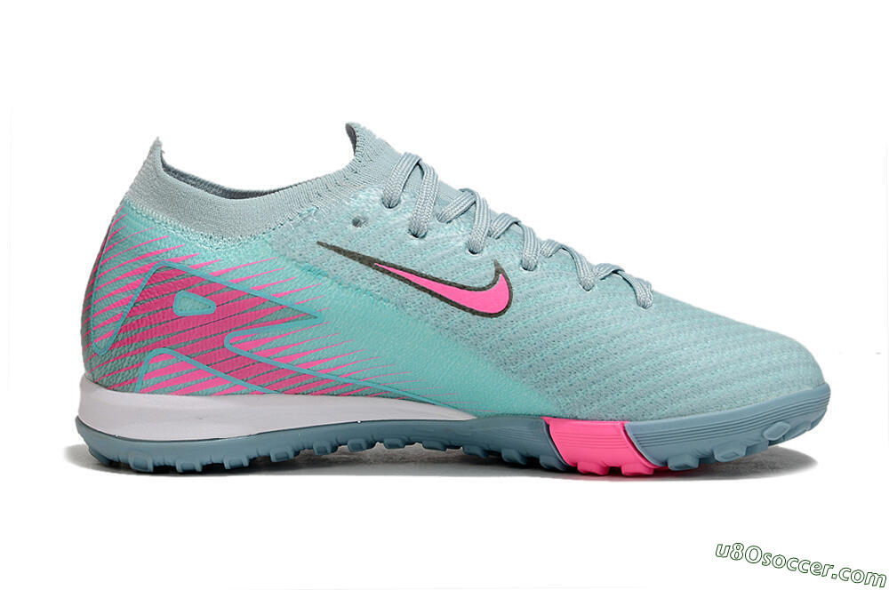 Nike Air Zoom Mercurial Vapor 16 Elite TF Artificial Turf Soccer Shoes - Jade/Pink/White 4