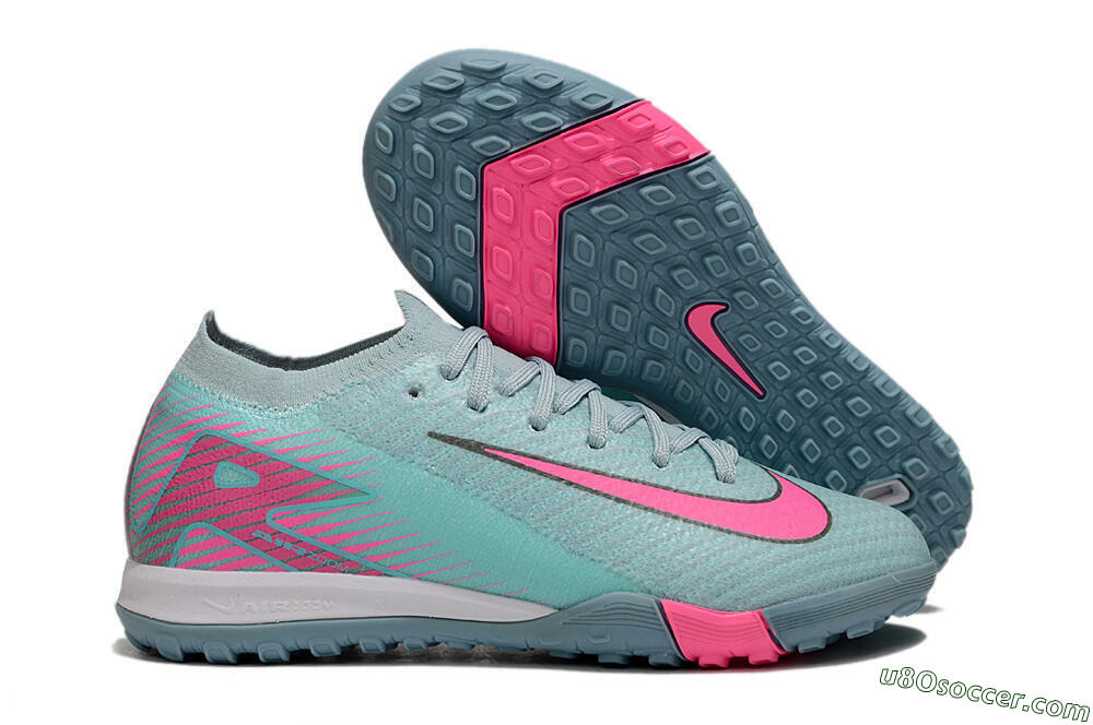 Nike Air Zoom Mercurial Vapor 16 Elite TF Artificial Turf Soccer Shoes - Jade/Pink/White 1