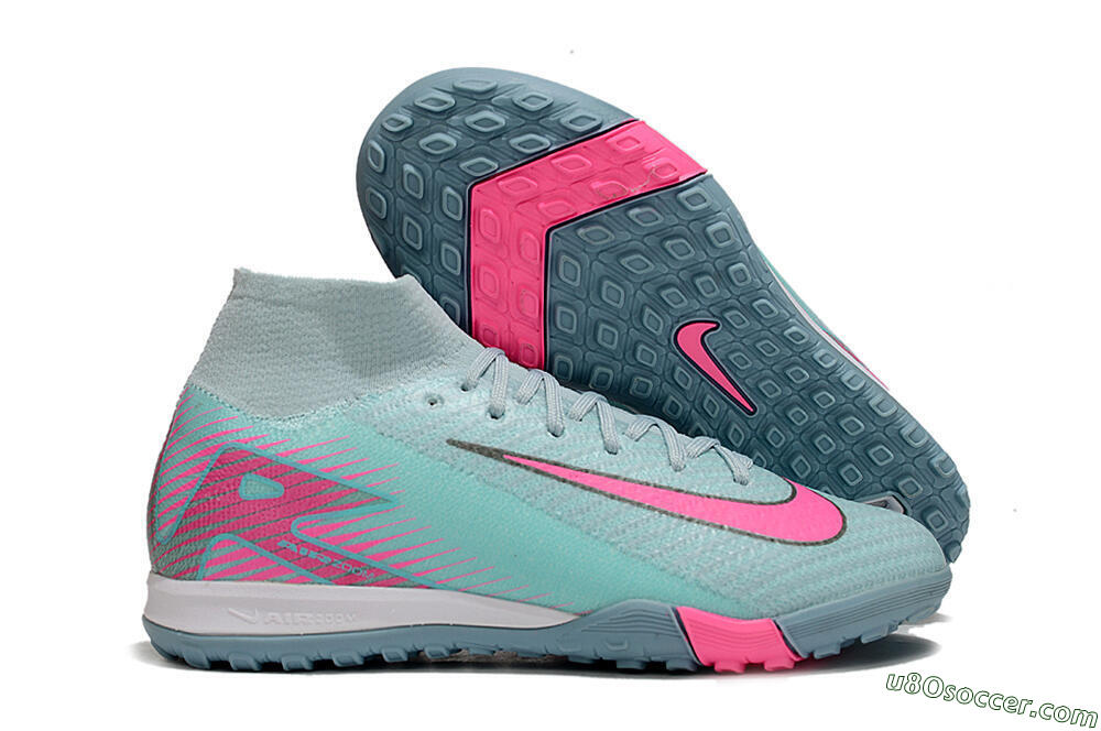 Nike Air Zoom Mercurial Superfly 10 Elite TF Artificial Turf Soccer Shoes - Jade/Pink 1