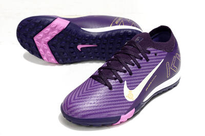 Nike Air Zoom Mercurial Vapor 16 Elite TF Artificial Turf Soccer Shoes - Purple/White/Gold