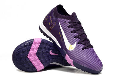 Nike Air Zoom Mercurial Vapor 16 Elite TF Artificial Turf Soccer Shoes - Purple/White/Gold