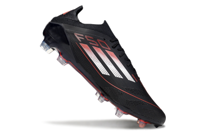 Adidas F50 Elite FG Firm Ground Soccer Cleats - Black/Silver/Red