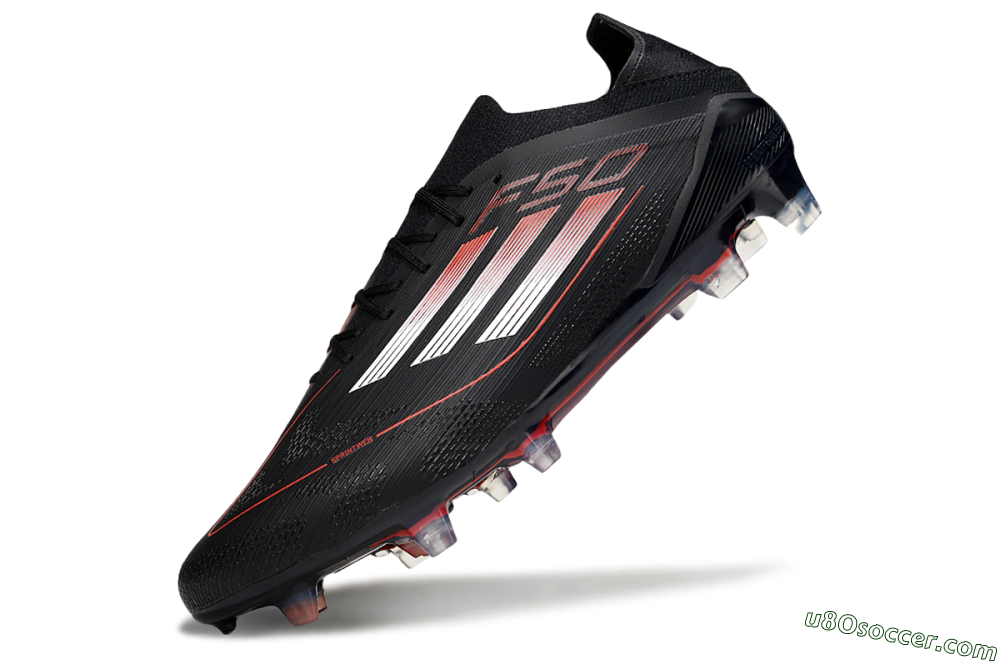 Adidas F50 Elite FG Firm Ground Soccer Cleats - Black/Silver/Red 5