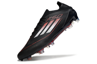 Adidas F50 Elite FG Firm Ground Soccer Cleats - Black/Silver/Red