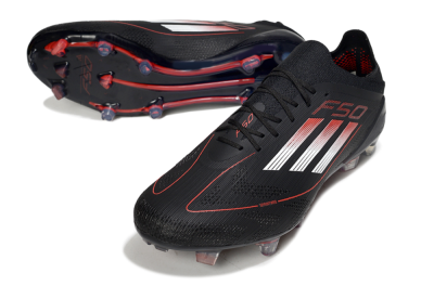 Adidas F50 Elite FG Firm Ground Soccer Cleats - Black/Silver/Red