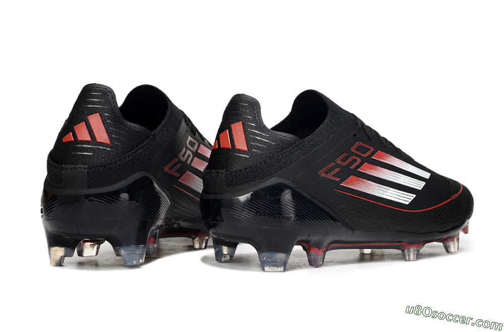Adidas F50 Elite FG Firm Ground Soccer Cleats - Black/Silver/Red 6