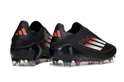 Adidas F50 Elite FG Firm Ground Soccer Cleats - Black/Silver/Red