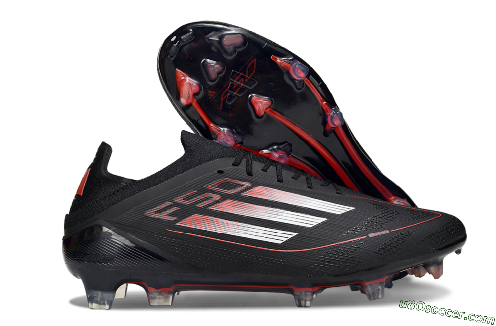 Adidas F50 Elite FG Firm Ground Soccer Cleats - Black/Silver/Red 1