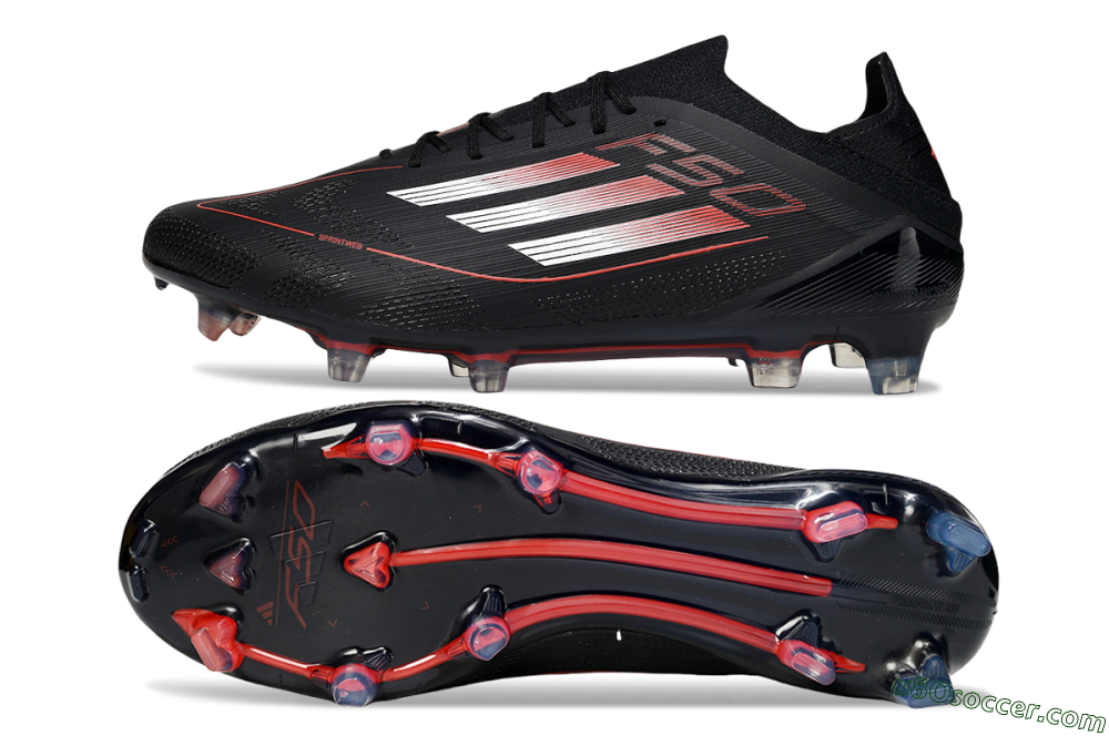 Adidas F50 Elite FG Firm Ground Soccer Cleats - Black/Silver/Red 0