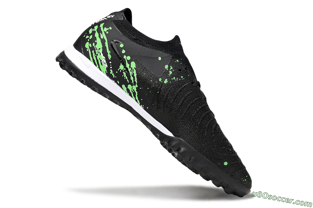 Nike Phantom GX 2 Elite TF Artificial Turf Soccer Shoes - Black/Green/White 4