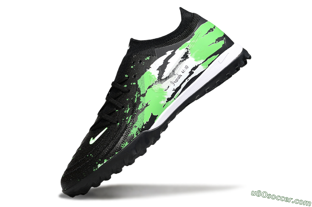 Nike Phantom GX 2 Elite TF Artificial Turf Soccer Shoes - Black/Green/White 5