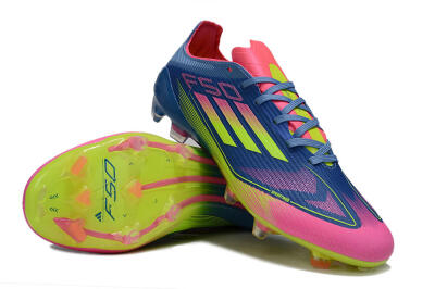 Adidas F50 Elite FG Firm Ground Soccer Cleats - Blue/Yellow/Pink