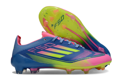 Adidas F50 Elite FG Firm Ground Soccer Cleats - Blue/Yellow/Pink