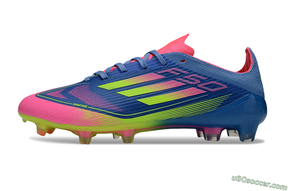 Adidas F50 Elite FG Firm Ground Soccer Cleats - Blue/Yellow/Pink 2
