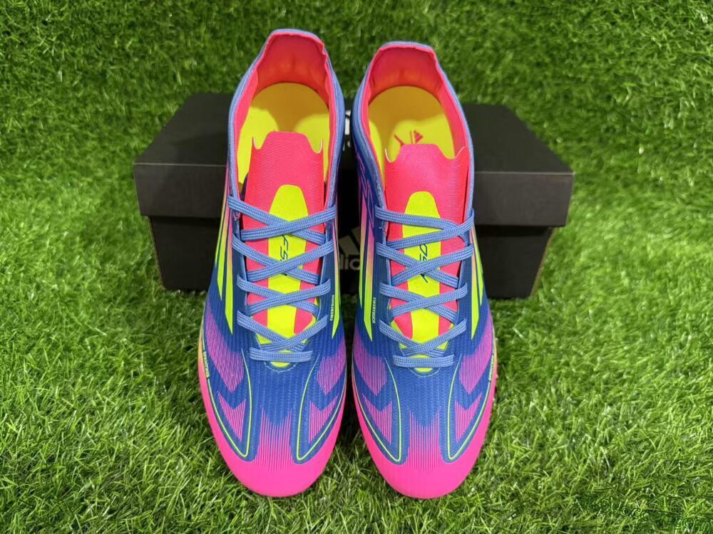 Adidas F50 Elite FG Firm Ground Soccer Cleats - Blue/Yellow/Pink
