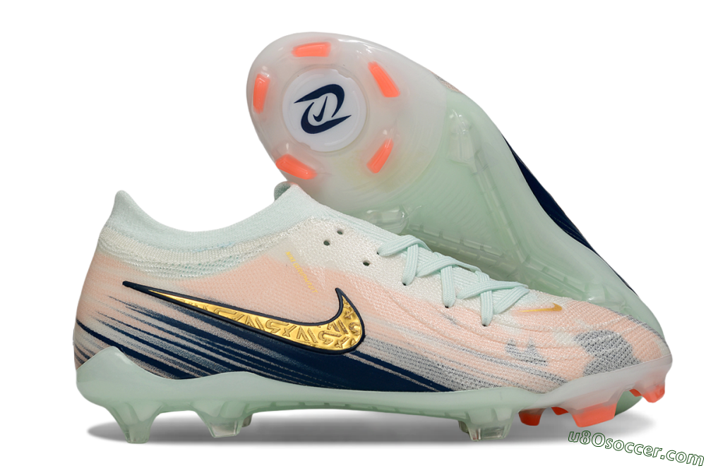 Nike Phantom GX 2 Elite FG Firm Ground Soccer Cleats - Pink/Blue/Gold 1