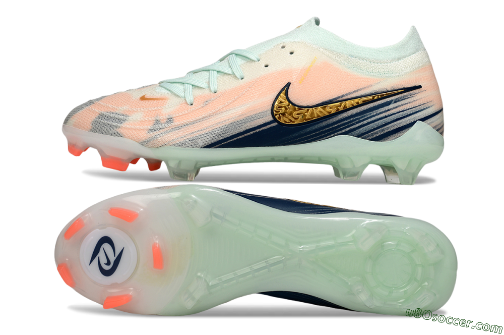 Nike Phantom GX 2 Elite FG Firm Ground Soccer Cleats - Pink/Blue/Gold 0