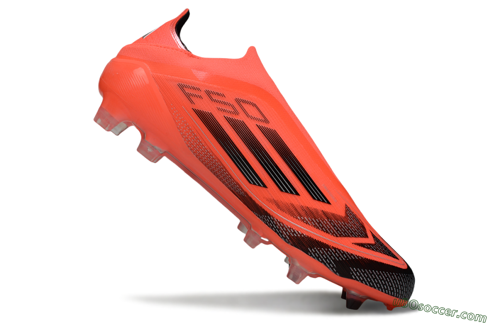 Adidas F50 Elite Laceless FG Firm Ground Soccer Cleats - Red/Black/Silver 4