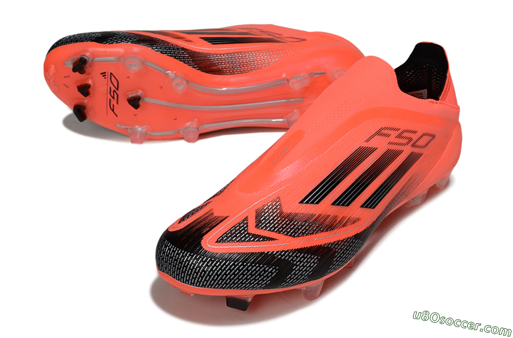 Adidas F50 Elite Laceless FG Firm Ground Soccer Cleats - Red/Black/Silver 3