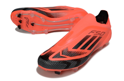 Adidas F50 Elite Laceless FG Firm Ground Soccer Cleats - Red/Black/Silver