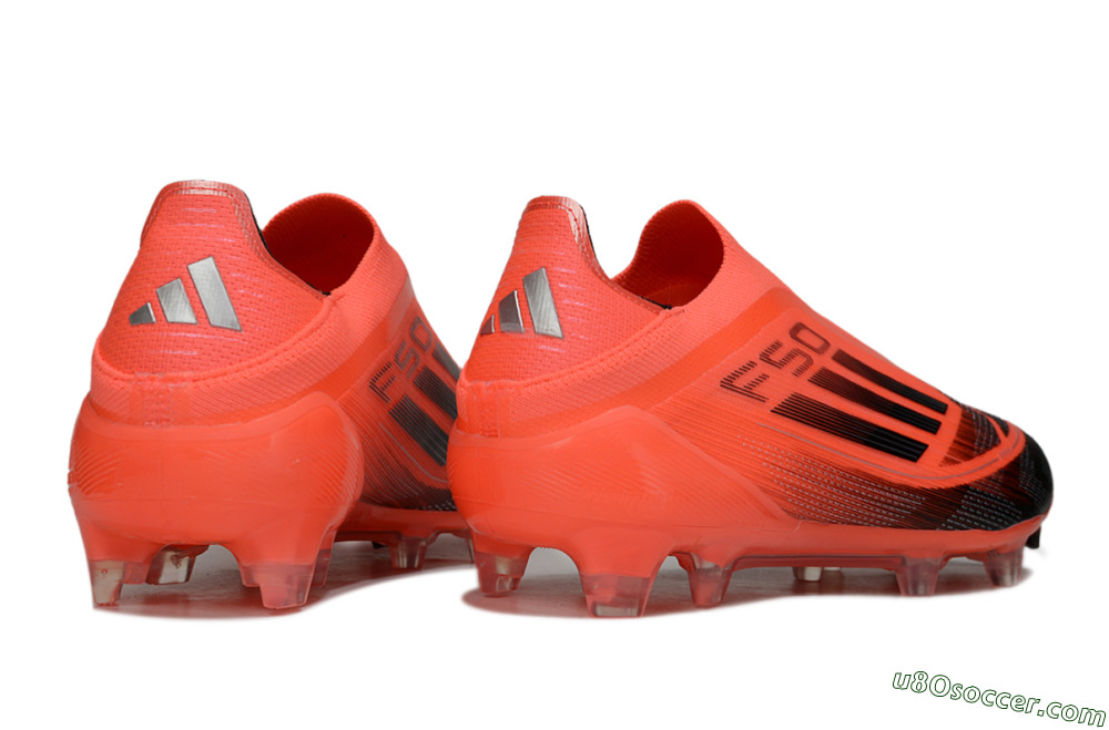 Adidas F50 Elite Laceless FG Firm Ground Soccer Cleats - Red/Black/Silver 6