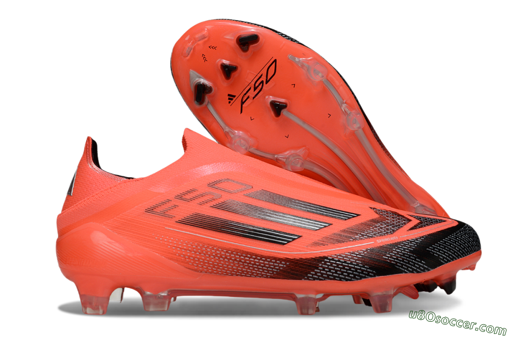 Adidas F50 Elite Laceless FG Firm Ground Soccer Cleats - Red/Black/Silver 1