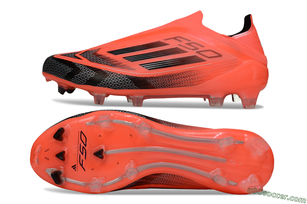 Adidas F50 Elite Laceless FG Firm Ground Soccer Cleats - Red/Black/Silver 0