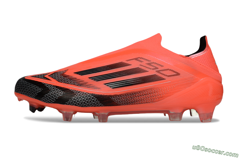 Adidas F50 Elite Laceless FG Firm Ground Soccer Cleats - Red/Black/Silver 2