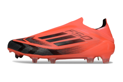 Adidas F50 Elite Laceless FG Firm Ground Soccer Cleats - Red/Black/Silver