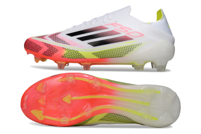 Adidas F50 Elite FG Firm Ground Soccer Cleats - White/Pink/Yellow