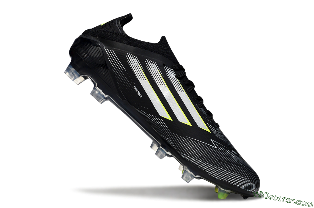 Adidas F50 Elite FG Firm Ground Soccer Cleats - Black/Silver/Yellow 4