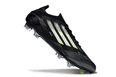 Adidas F50 Elite FG Firm Ground Soccer Cleats - Black/Silver/Yellow