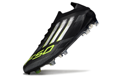 Adidas F50 Elite FG Firm Ground Soccer Cleats - Black/Silver/Yellow