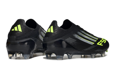 Adidas F50 Elite FG Firm Ground Soccer Cleats - Black/Silver/Yellow