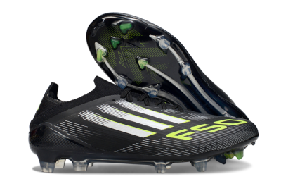 Adidas F50 Elite FG Firm Ground Soccer Cleats - Black/Silver/Yellow
